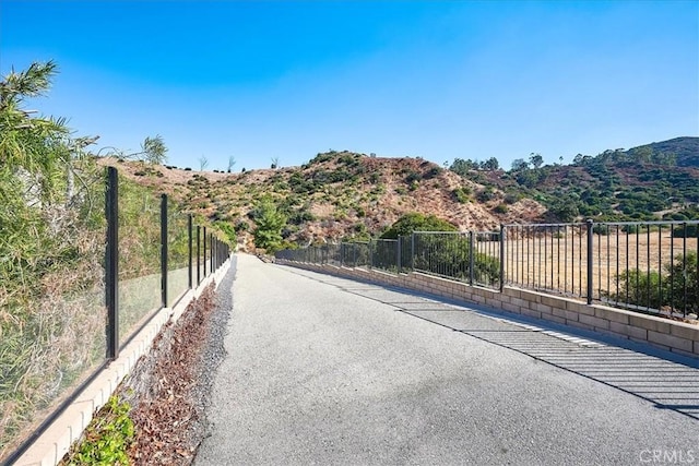 view of street featuring a mountain view