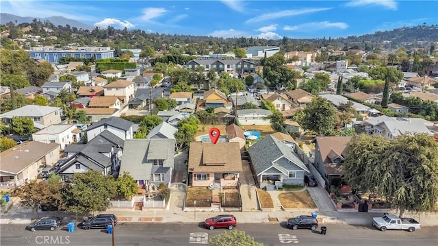 aerial view featuring a residential view