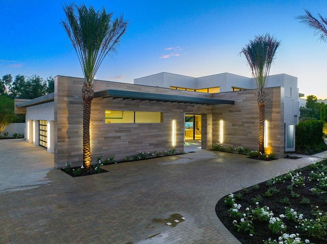 modern home with a garage