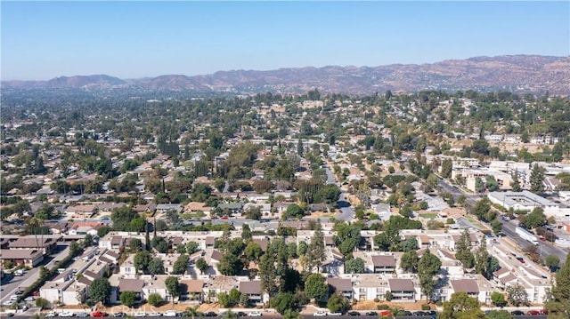 aerial view featuring a mountain view