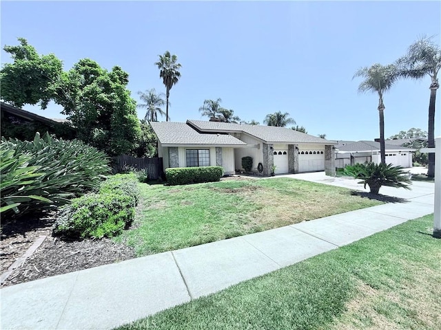 1732 Winston Ave, Upland, CA 91784 - single story home with a garage, driveway, and a chimney