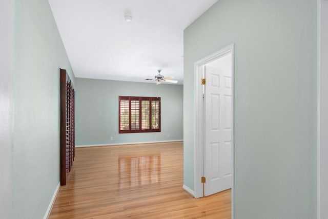 hall featuring light wood-type flooring