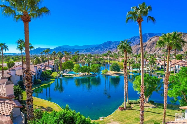 water view featuring a mountain view