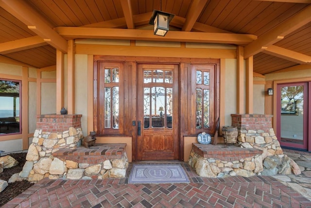 view of doorway to property