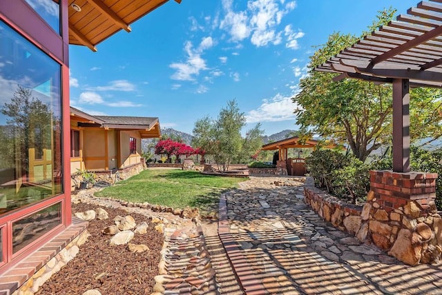 view of patio / terrace with a pergola