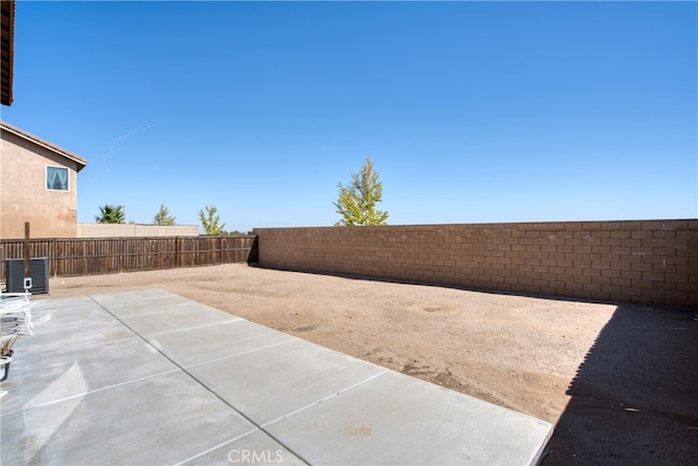 view of patio featuring central AC