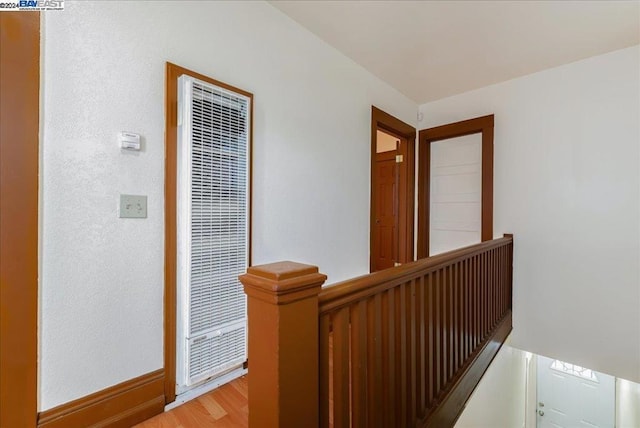 hall featuring light hardwood / wood-style flooring