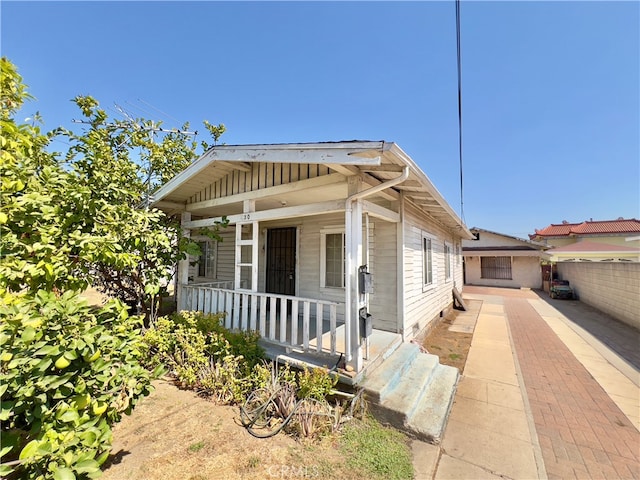 bungalow-style home with covered porch