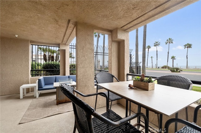 view of patio featuring outdoor lounge area