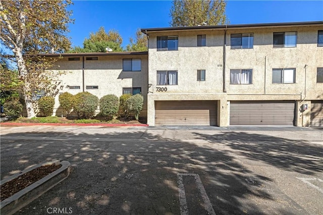 view of property with a garage