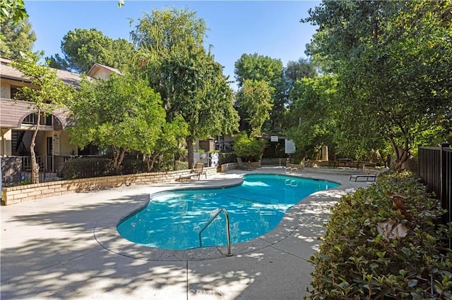 view of pool with a patio area