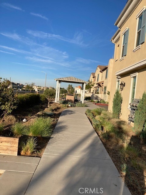 view of community featuring a pergola