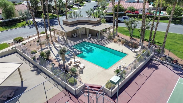 view of pool featuring a patio area