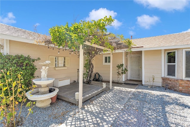 view of patio / terrace with a wooden deck