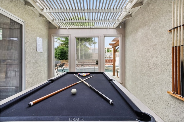 recreation room featuring pool table