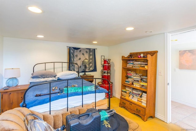 view of tiled bedroom