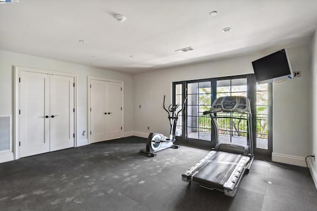 view of exercise room