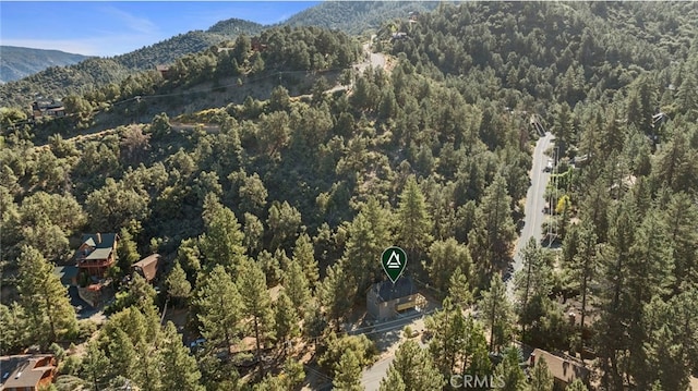 aerial view featuring a mountain view