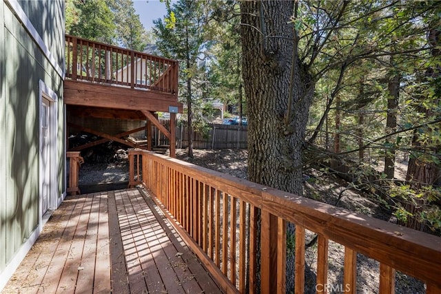 view of wooden deck