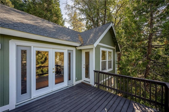 deck with french doors