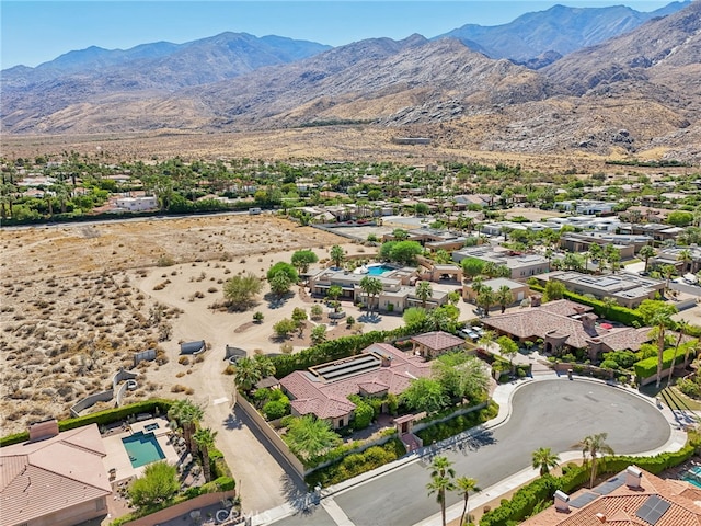 aerial view featuring a mountain view