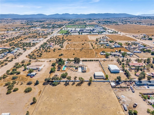 aerial view featuring a mountain view