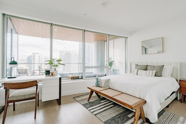 bedroom featuring hardwood / wood-style flooring