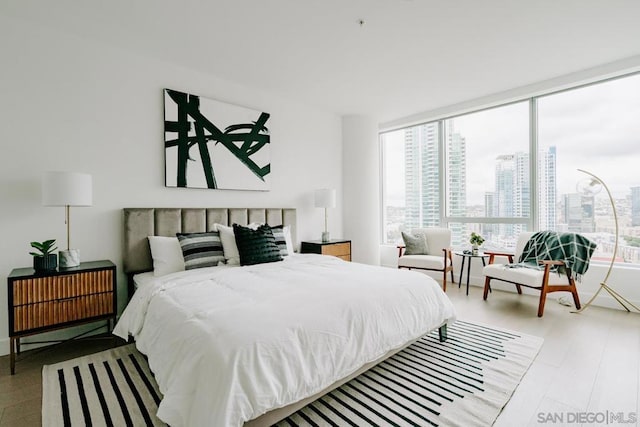 bedroom featuring hardwood / wood-style floors