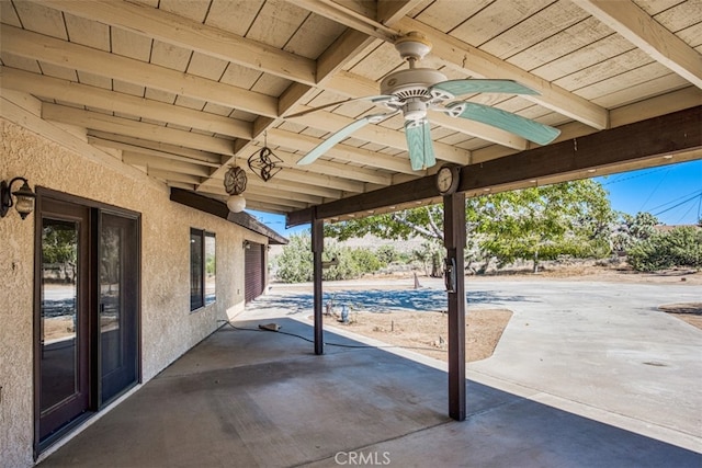 view of patio / terrace with ceiling fan