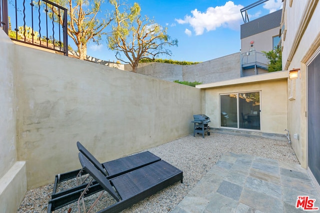 view of patio featuring area for grilling