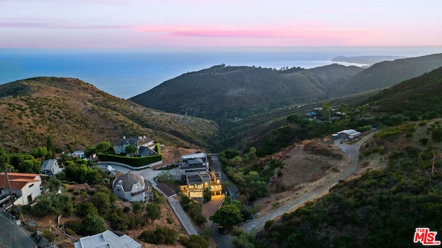 mountain view with a water view