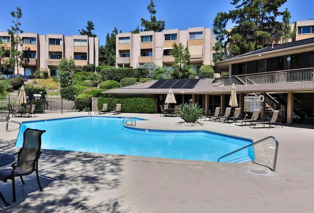 view of pool with a patio area