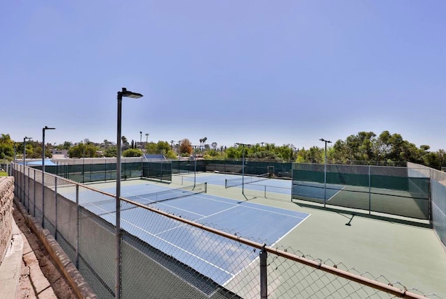 view of tennis court