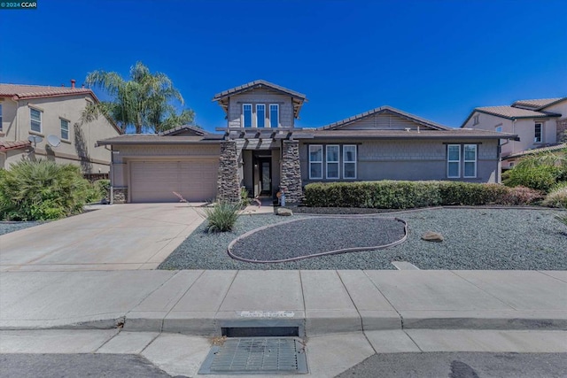 view of front of home featuring a garage