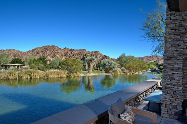 property view of water with a mountain view