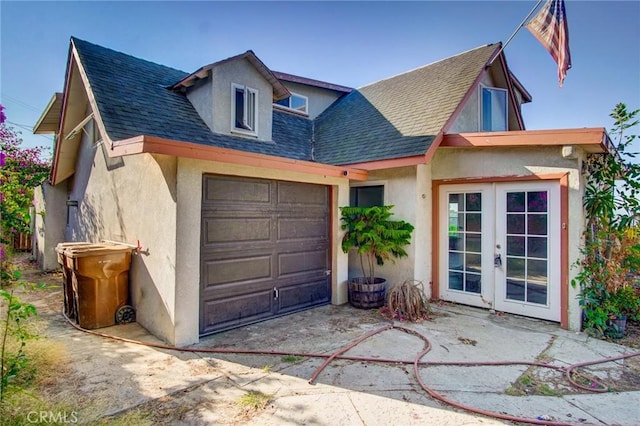 view of front of property with french doors