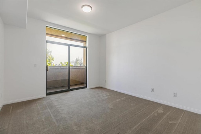 unfurnished room with carpet floors