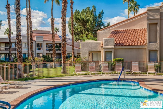 view of pool with a patio