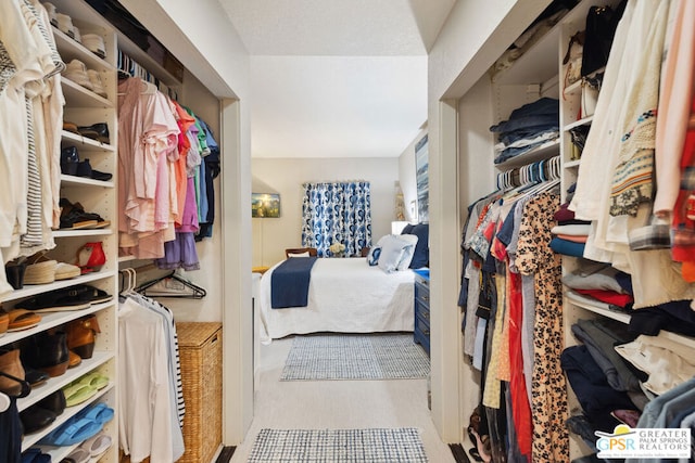 view of walk in closet