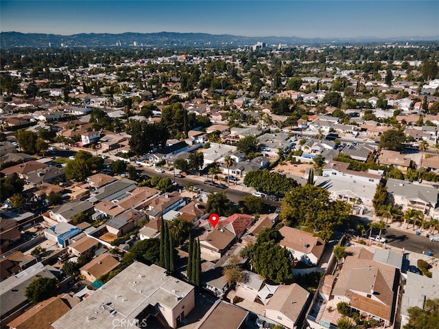 aerial view featuring a mountain view