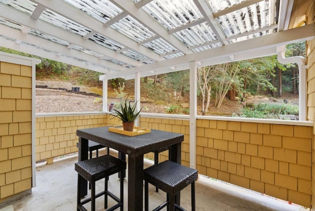 view of sunroom