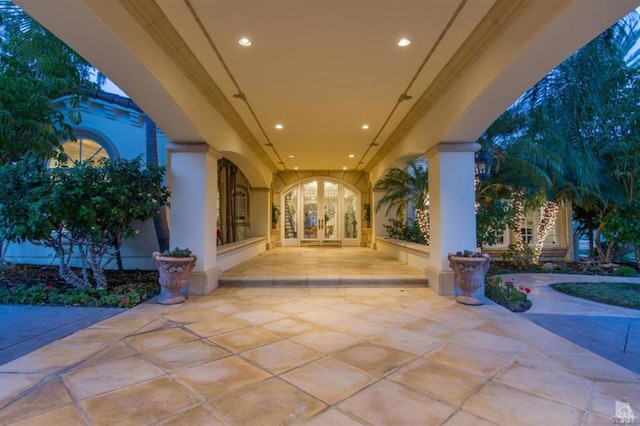 view of patio / terrace featuring french doors