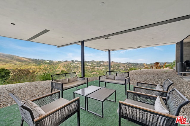 view of patio / terrace featuring an outdoor living space