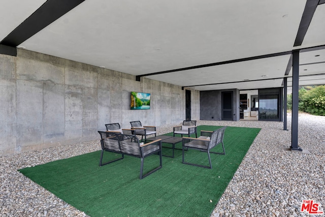 view of patio / terrace with an outdoor hangout area