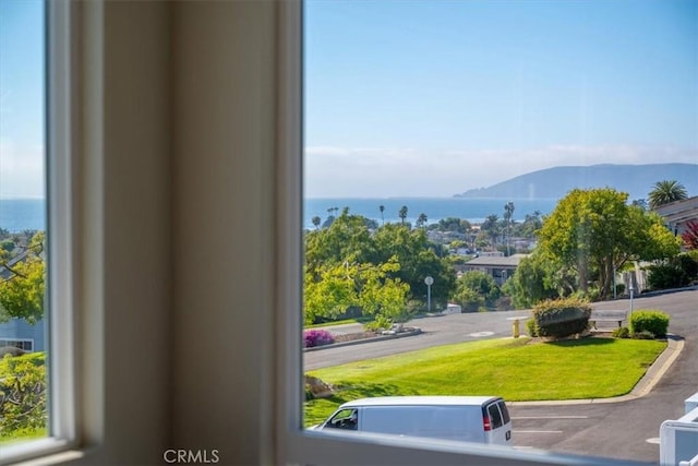 property view of mountains featuring a water view