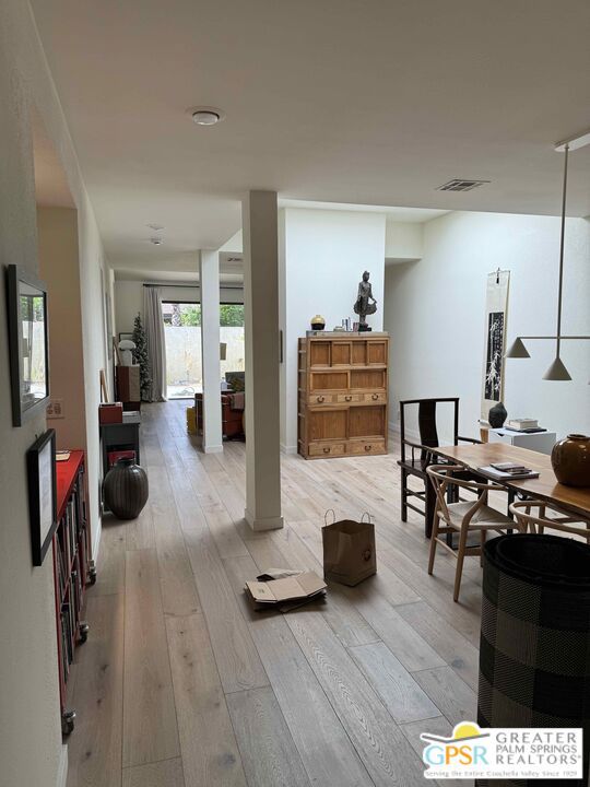 interior space with light wood-type flooring