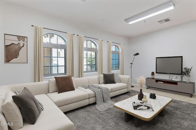 view of carpeted living room