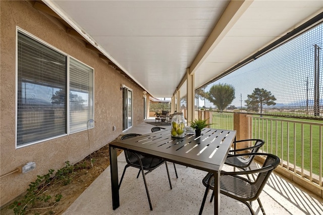 view of sunroom