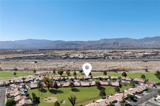 bird's eye view featuring a mountain view