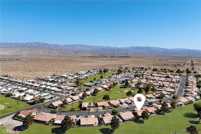 bird's eye view featuring a mountain view